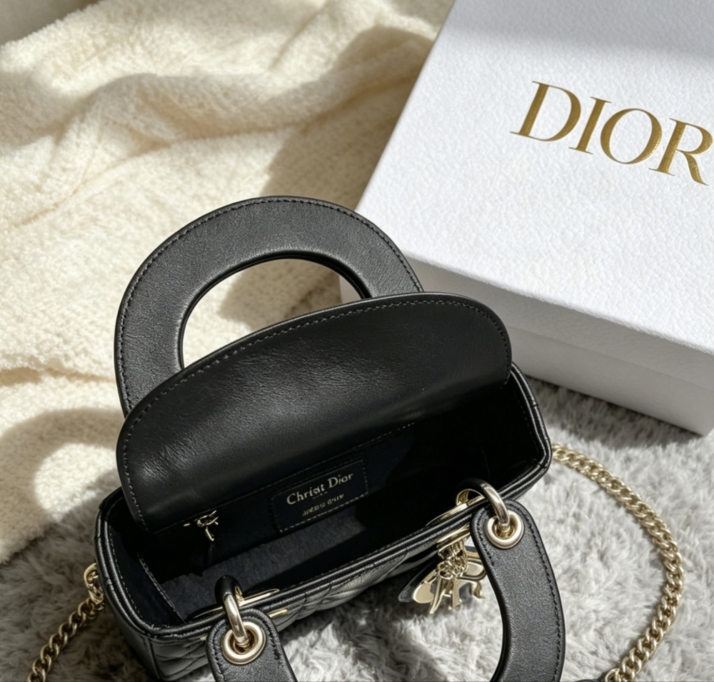 Mini Lady Dior Bag Black Cannage Lambskin - Picture 2 of 7